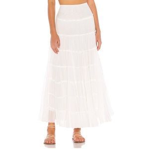 Free People Cotton Maxi Skirt Stuck In A Moment